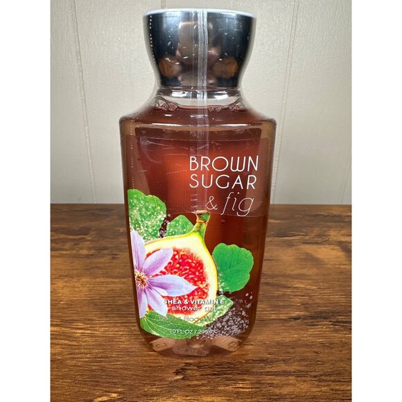 Bath & Body Works Brown Sugar & Fig Shower Gel 10 oz • Discontinued • Shea & Vit - Picture 1 of 6